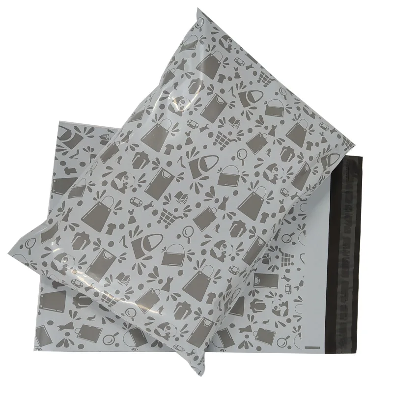 100Pcs Cute Panda Plastic Envelope Gray Courier Storage Bag Waterproof Packaging Express Bags 10x13 Inch Business Mailing |