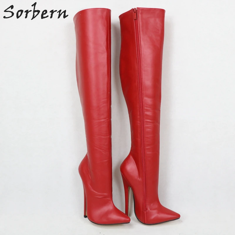 Женские сапоги до колена sorberlin черные середины икры с широкими штанинами на