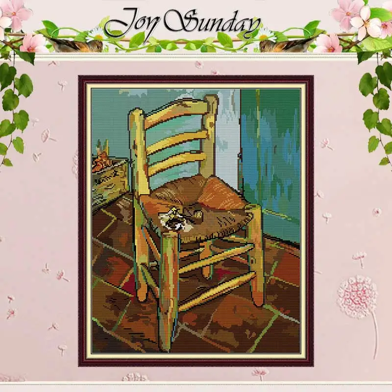 Стул Ван Гога с узорами из труб Набор для вышивки крестиком 11CT 14CT 16CT штампованный