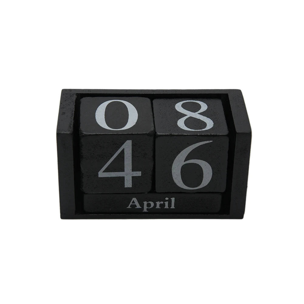 

Desk Decoration Desktop Reusable Home Office Decor Month Date Display DIY Gifts Living Room Planner Wood Block Wood Calendar