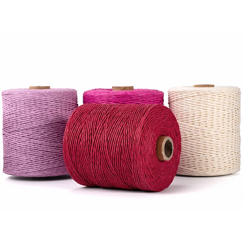 

YOMDID Natural Raffia Straw Yarn DIY Handcraft Hat Bag Weaving Rope Eco-friendly Paper Yarn Hand Knitting Crochet Threads 300m