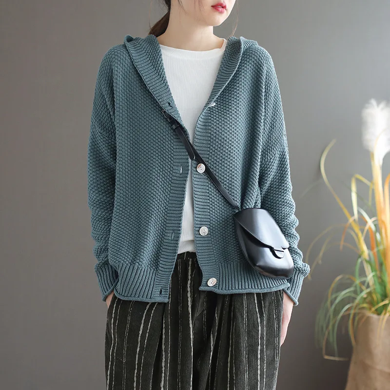 Осенний свитер женский большой размер вязаные свободные куртки 2019 новые женские