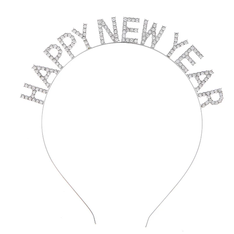 

Juno HAPPY NEW YEAR headband with rhinestone hair accessories for women