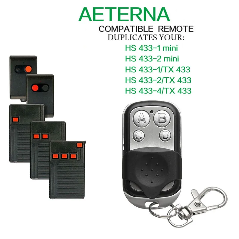 Дистанционный клон AEterna hs 433 mini tx433 1 2 и 4 кнопки универсальный пульт