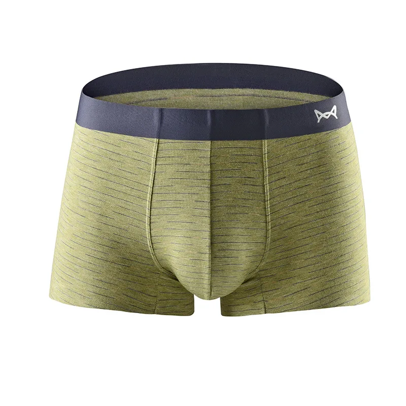 

3pcs men's underwear antibacterial mid-waist striped breathable boxer shorts seamless and comfortable shorts youpin