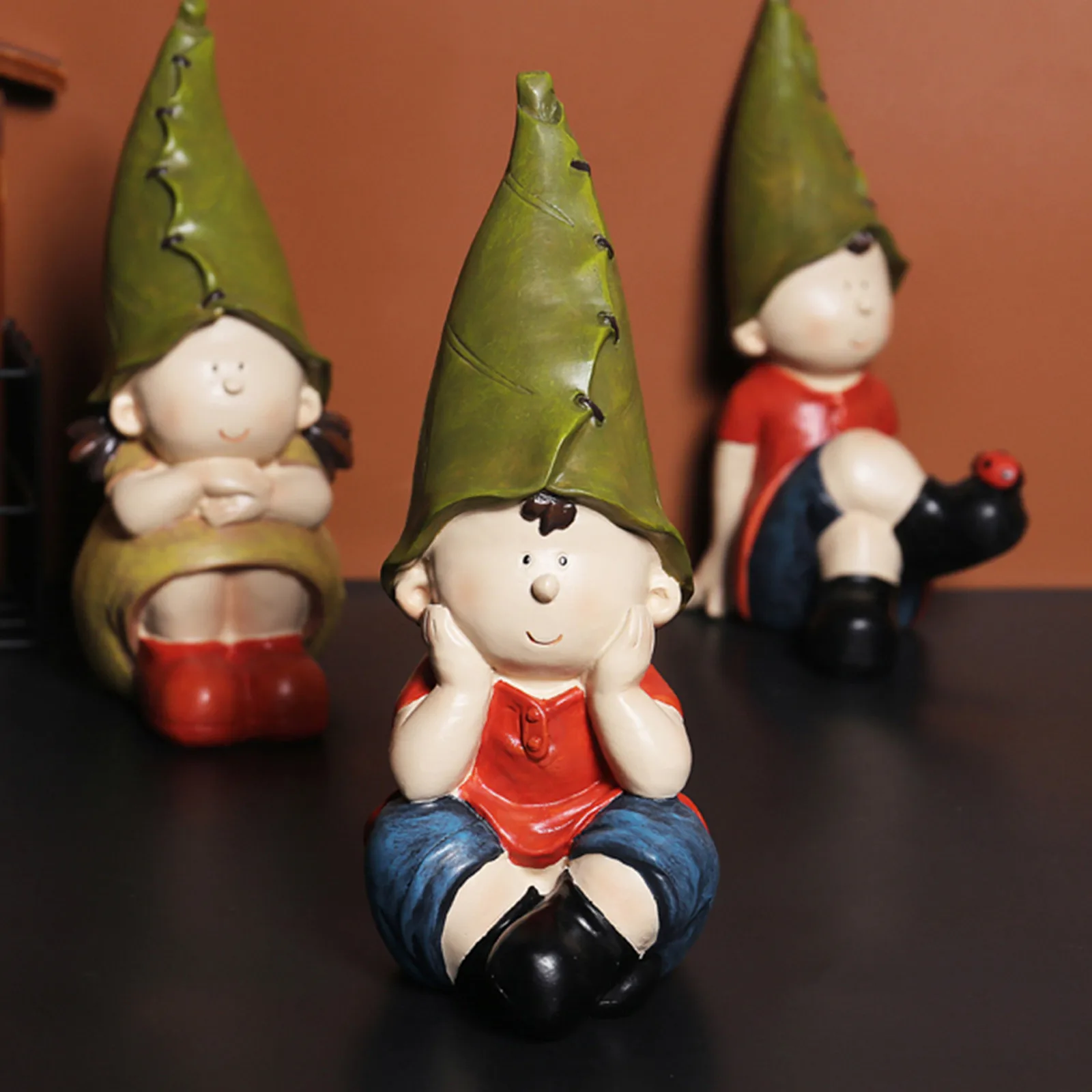 Полимерные украшения Elves Thinking Декор для дома и улицы статуя медитации полимерная