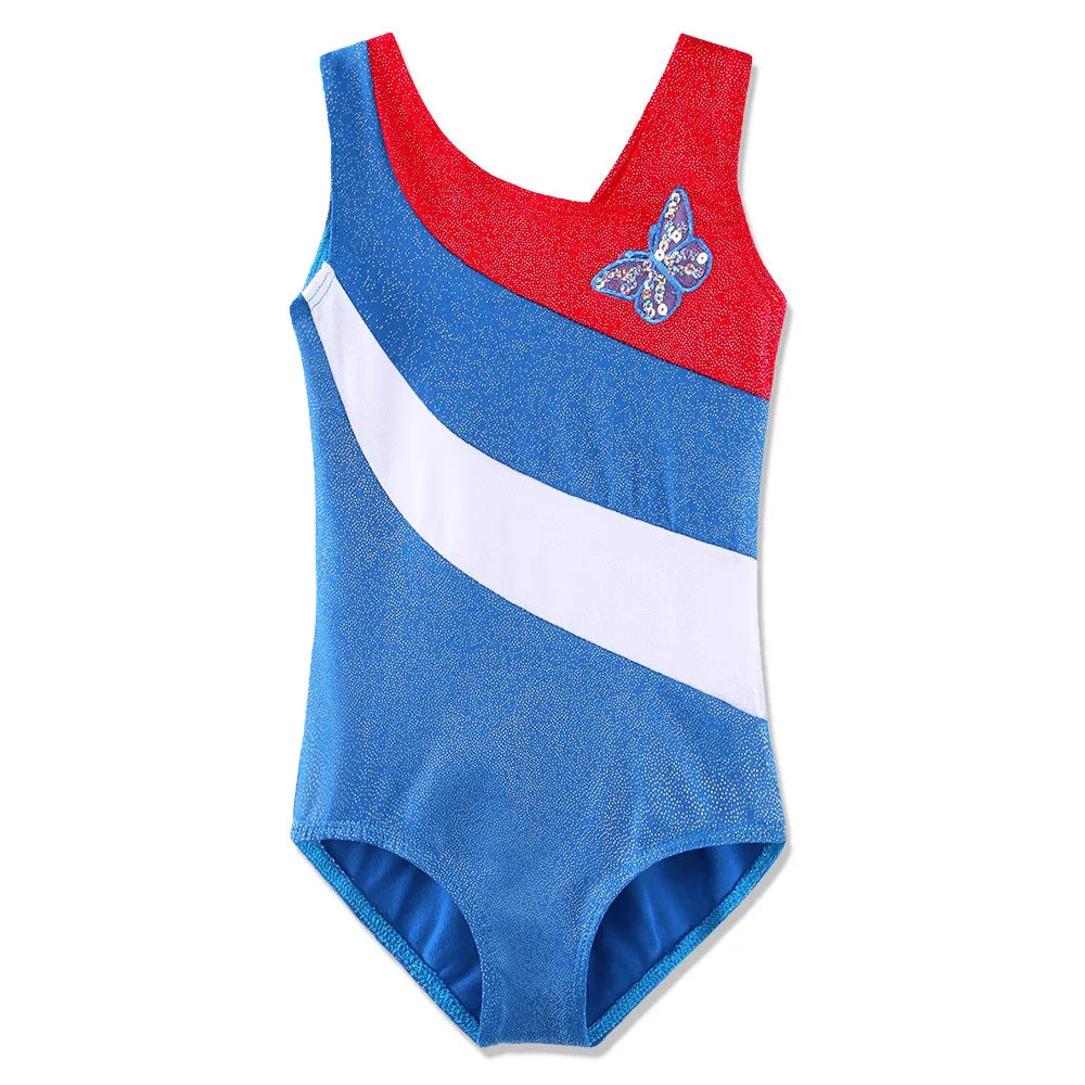 

BAOHULU/балетное трико без рукавов, цельнокроеное гимнастическое трико для девочек, блестящий металлик, черный, фиолетовый цвет, одежда для спо...