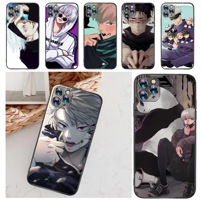 

Jujutsu Kaisen Yuji Itadori Fushiguro Megumi Satoru Gojo Sukuna Phone Case For iPhone XS MAX XR X Back Cover Coque Soft TPU