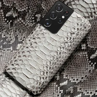 genuine python leather phone case for samsung galaxy s22 ultra s20 s21 fe s9 s10 plus a52s a51 a71 a52 a72 note 20 10 snakeskin