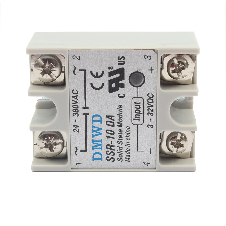 Твердотельные реле SSR-10DA SSR-25DA SSR-40DA 10A 25A 40A на самом деле 3-32 В постоянного тока в переменный 24-380V AC SSR 10DA 25DA 40DA DMWD