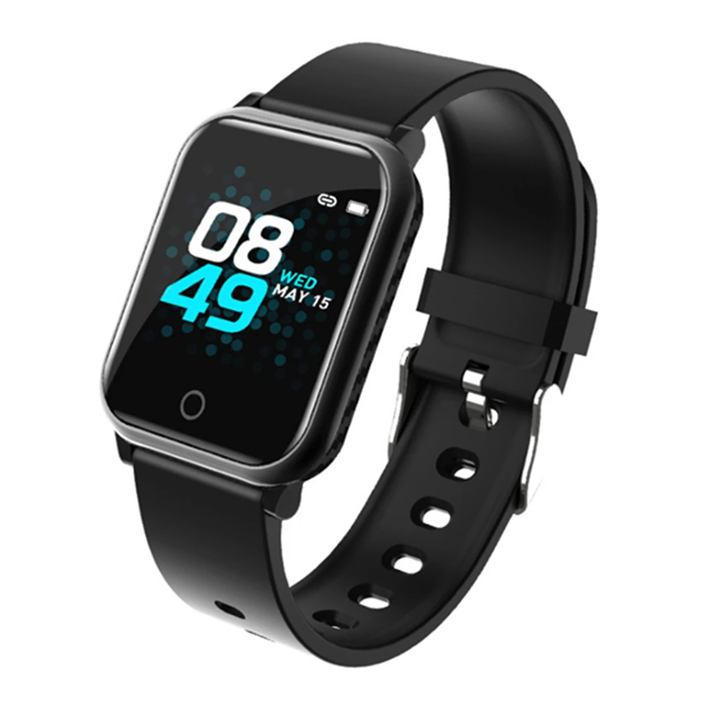 Черный Мужские фитнес-браслет женские часы Bluetooth подключение Android ios телефон трекер активности A9 Smartwatch PK Amazfit Gts умные часы - Цвет: Черный