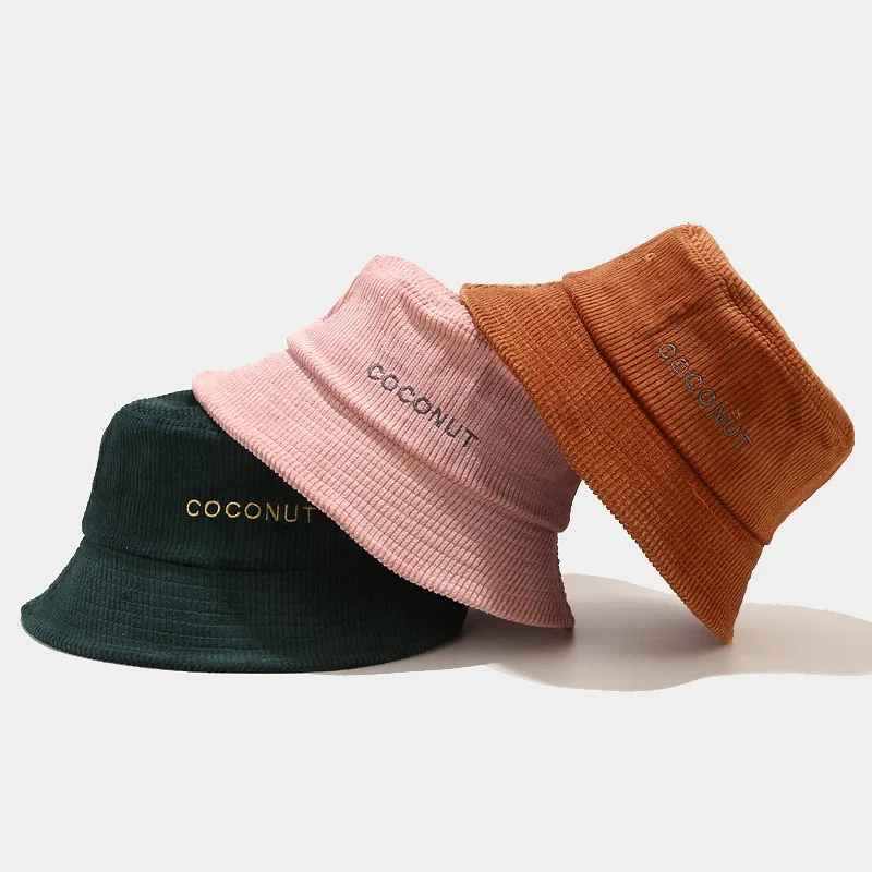 Корейские модные зимние Панамы для женщин 2021 Вельветовая Рыбацкая шляпа теплая