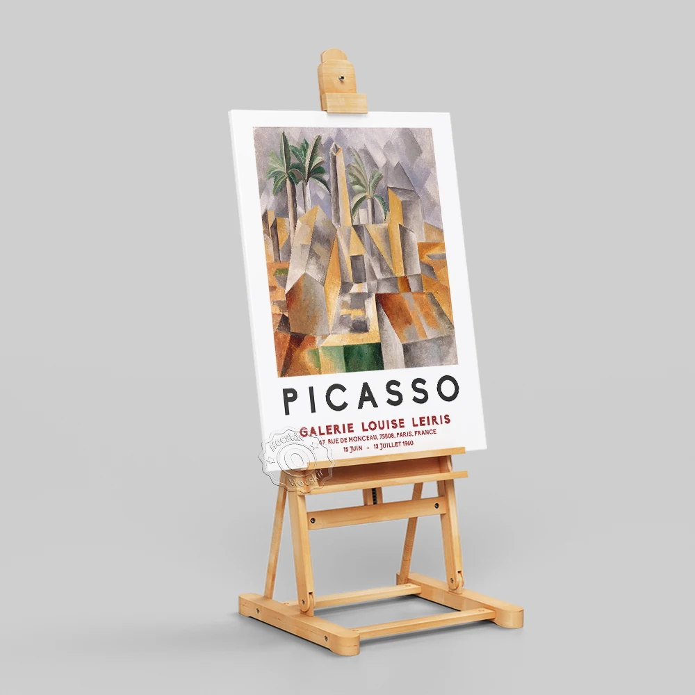 Pablo Picasso Exhibition Poster Brick Factory At Tortosa Prints Art Primitive Cubism Wall Scenery Palm Painting | Дом и сад