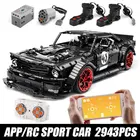 Литая техника King Mustangs Hoonicorns автомобиль MOC-22970 APP пульт дистанционного управления RTR V2 1:8 мышечный автомобиль строительные блоки кирпичи детские игрушки