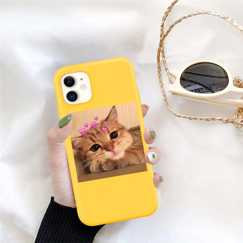

For iPhone 11 Pro Max 12 Pro Mini XS Max XR X 7 8 6 6S Plus SE 2020 Candy Color Cute Animal Fundas Shell Fashion Back Cover Gift