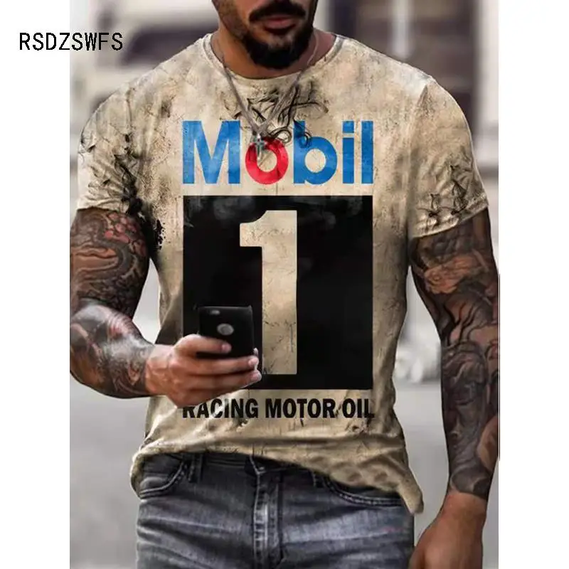 

Футболка мужская повседневная с коротким рукавом, винтажная Стильная С 3D-принтом инструментов, модная летняя шикарная рубашка с буквенным принтом
