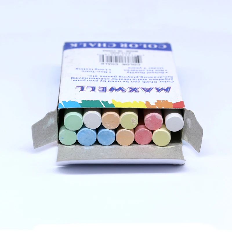 Меловая ручка без пыли 12 шт./лот мелки для рисования доски 6 цветов канцелярские