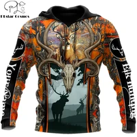beautiful hunting deer camo 3d printed fashion mens autumn hoodie sweatshirt unisex streetwear casual zip jacket pullover kj546