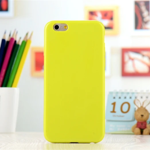 Мягкий силиконовый гелевый Чехол карамельного цвета для Apple iPhone 6 6S Plus 5 5S SE 5C