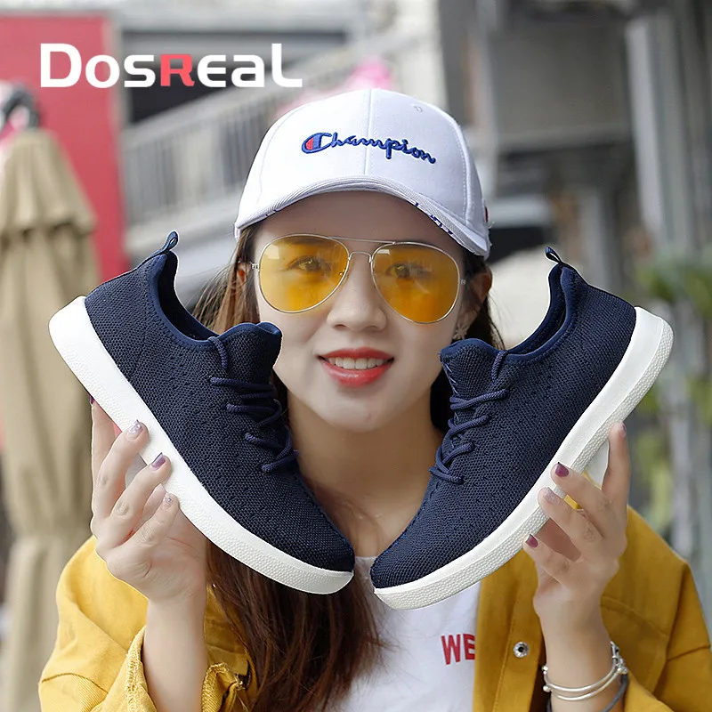 Dosreal женские кроссовки на плоской подошве Сезон весна Модные туфли унисекс из