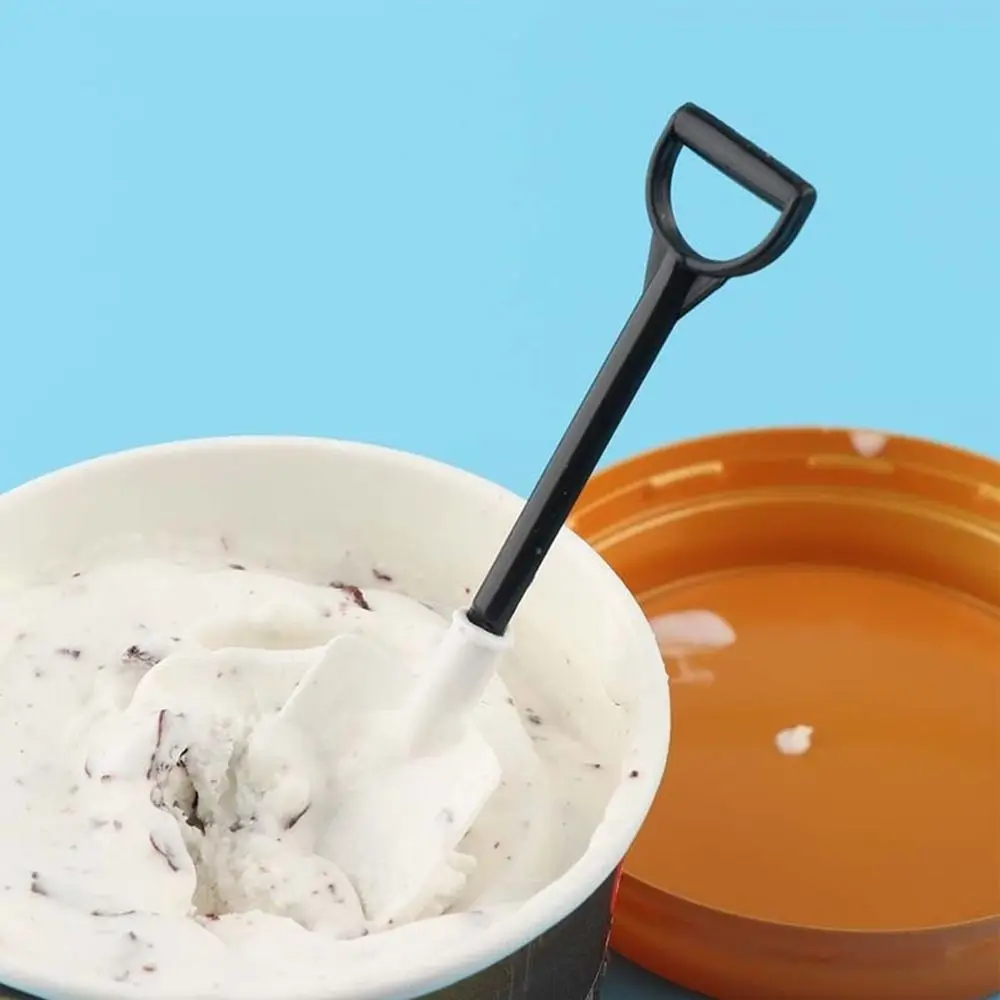 100 шт/партия Мини в горшке пластиковые одноразовые торт Совок Лопата Форма десерт