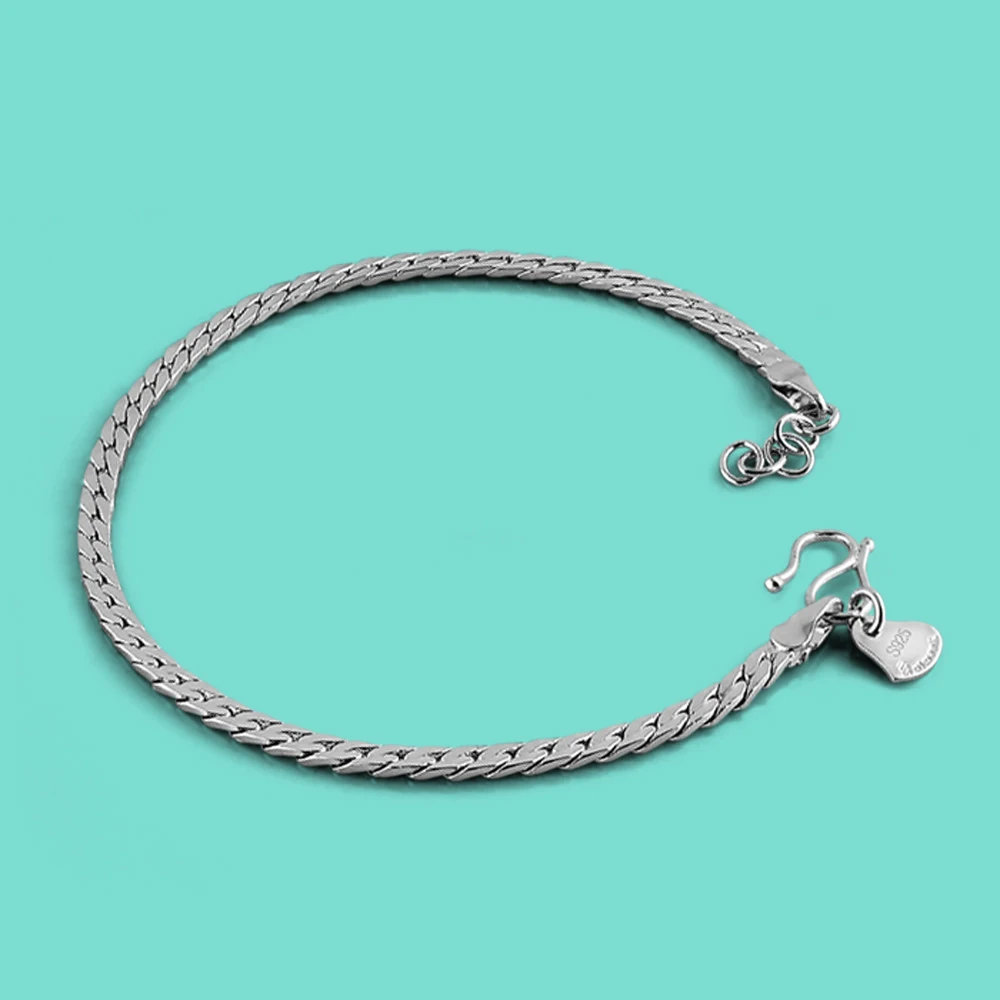 Браслет мужской из серебра 925 пробы в классическом стиле|sterling silver bracelet|bracelet with925