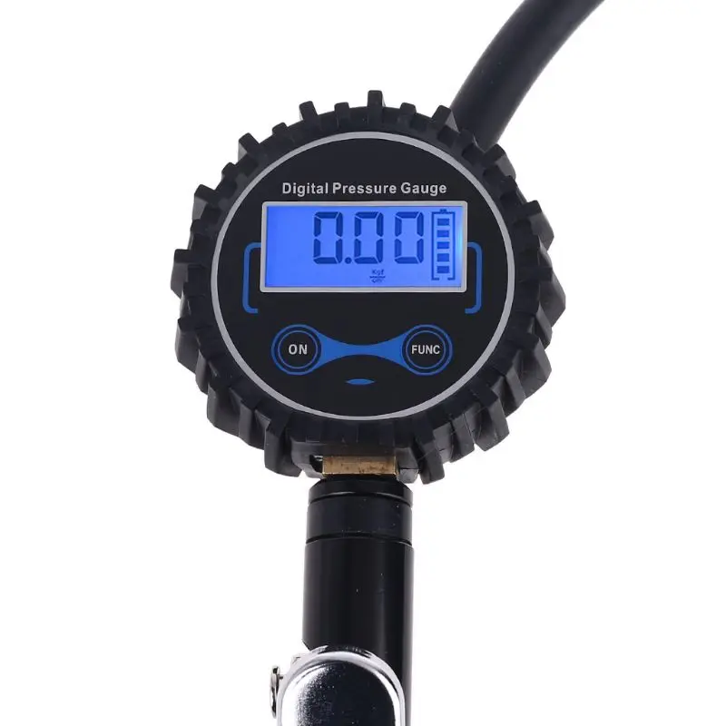 

Digital Tire Inflator Pressure Gauge with Dual Head Air Chuck for Air Compressor 63HA