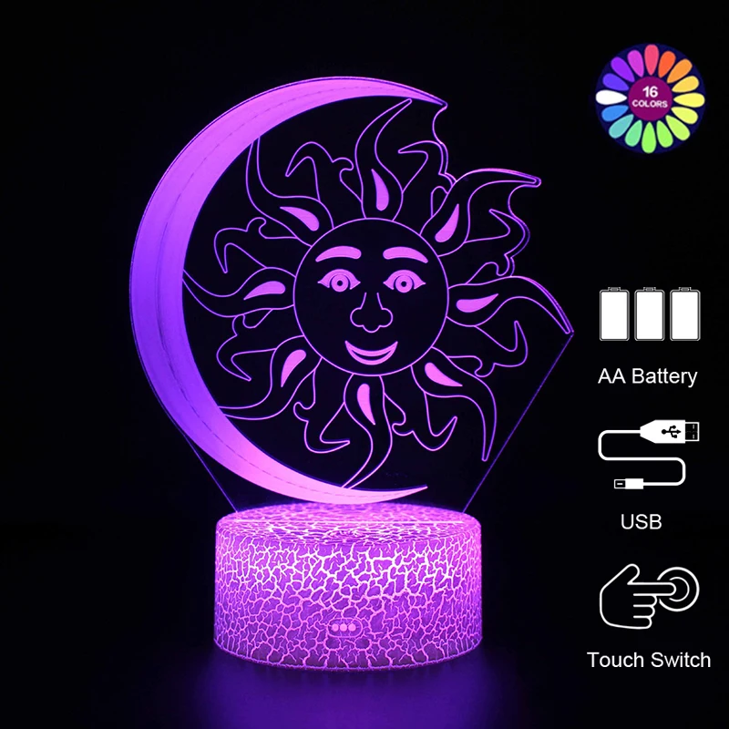 

16 Colors 3d Lamp Night Light Ramadan Decorations For Home Islamic Muslim Party Eid Decor Kareem Ramadan