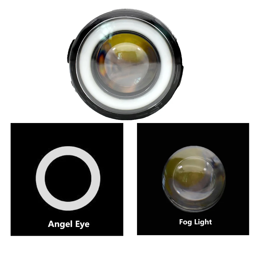 Goedkoop Led Angel Eye Mistlamp Drl Foglamp Voor Nissan Tiida Note X-Trail T31 Murano Z51 Cube Juke Patrol 3 Rogue Versa Voor Infiniti Fx