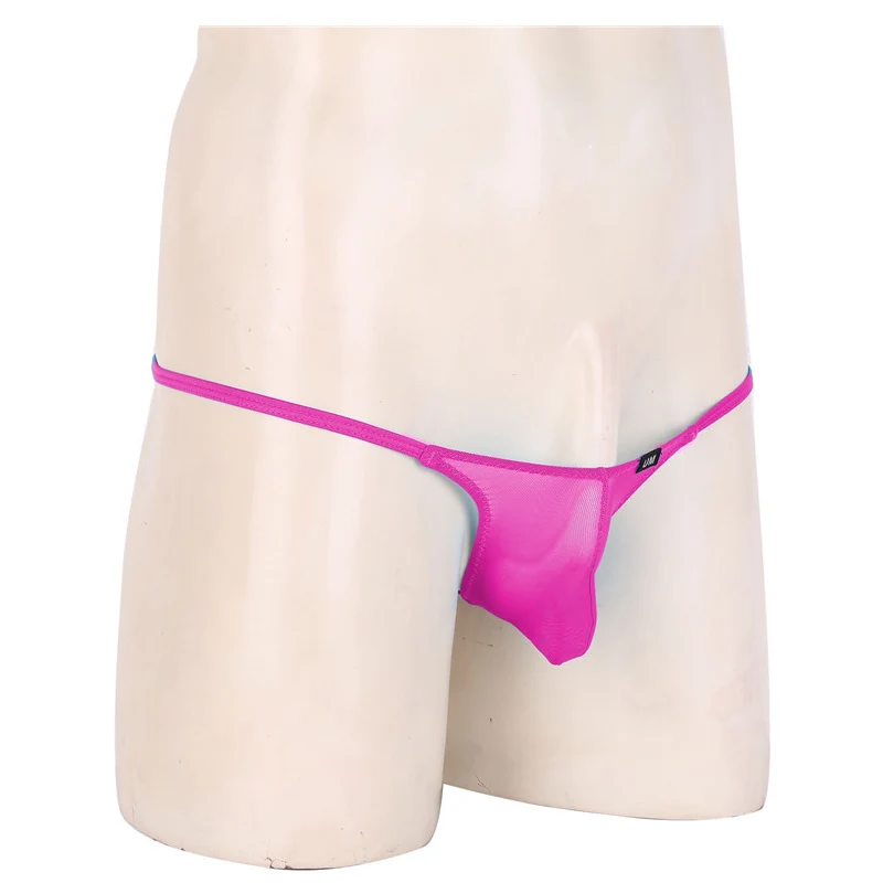 Gay Mens Mesh Прозрачное нижнее белье SISSY Homme Супер низкая посадка Т-образные стринги Нижнее белье Трусики-бикини