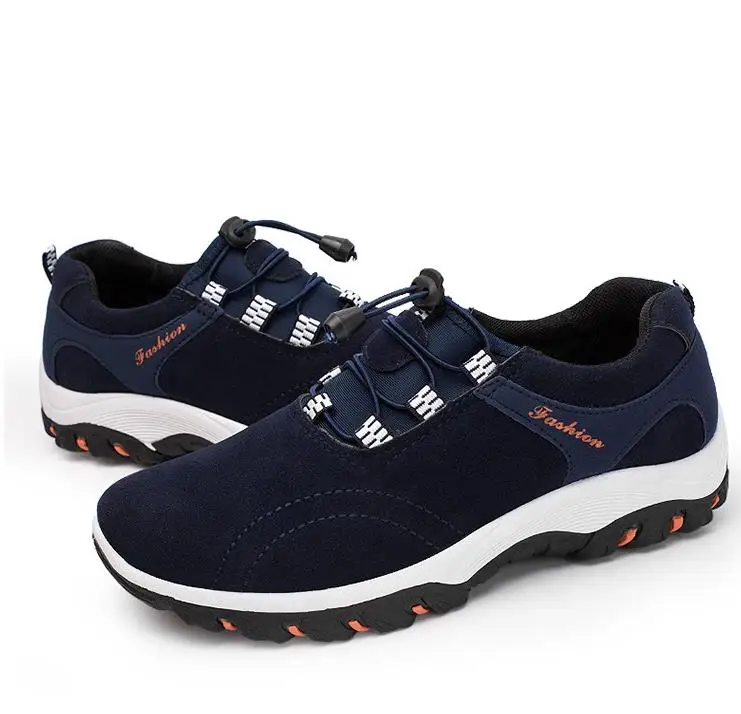 Мужская дышащая кожаная Нескользящая городская обувь Уличная для отдыха с