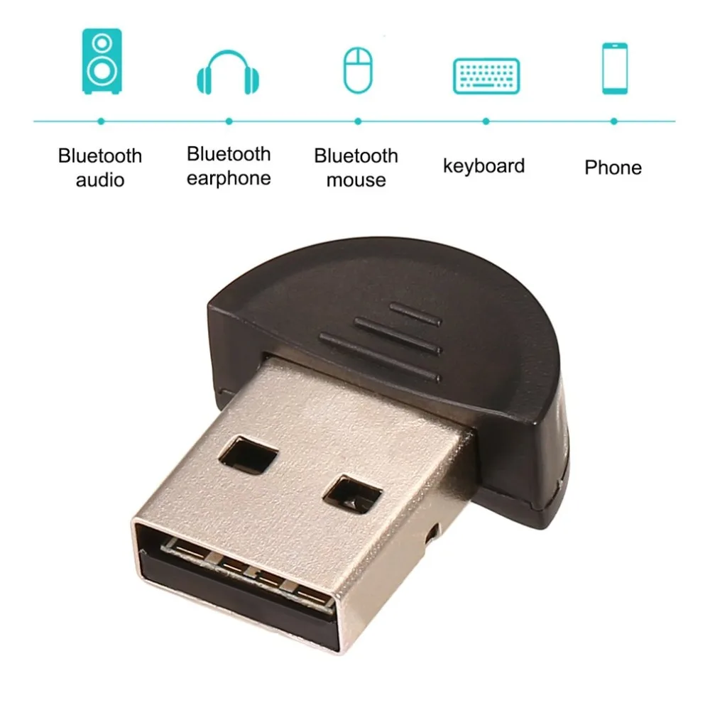 Мини-USB Bluetooth-адаптер беспроводной USB-ключ V2.0 для ноутбука ПК Win 7/8/10/XP | Электроника