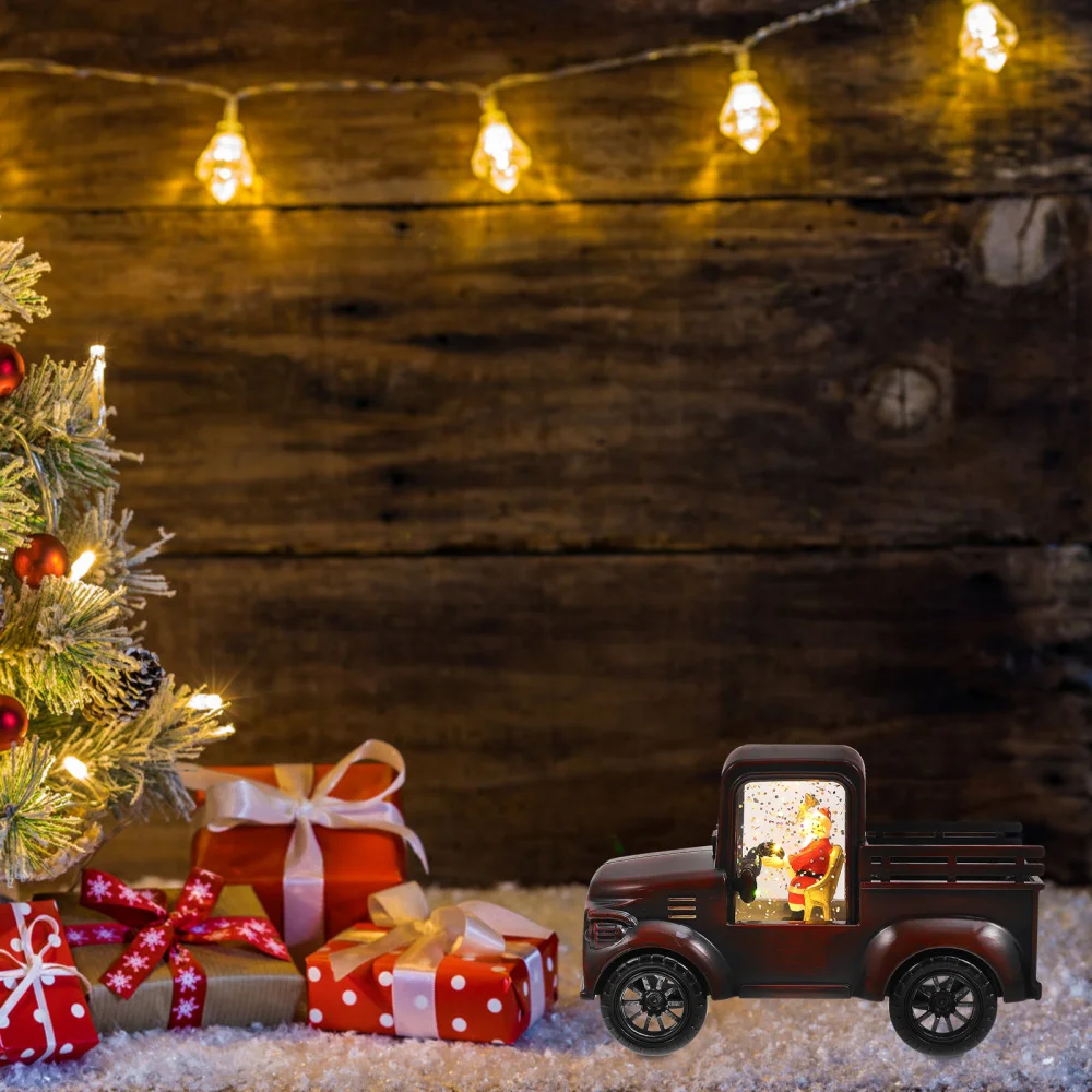 

1Pc Christmas Adornment Luminous Xmas Desktop Decor Lovely Lighting Decor Claret