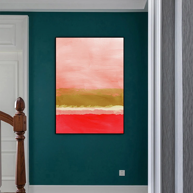 Акварельные плакаты и принты абстрактный розовый лес современная настенная