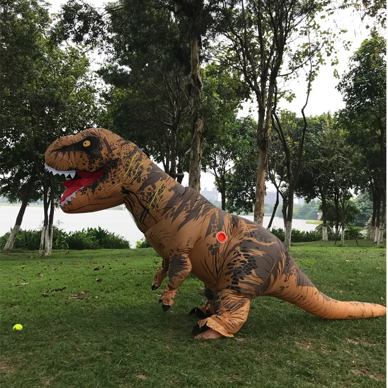 T REX надувной костюм динозавра для взрослых Рождественский косплей на Хэллоуин