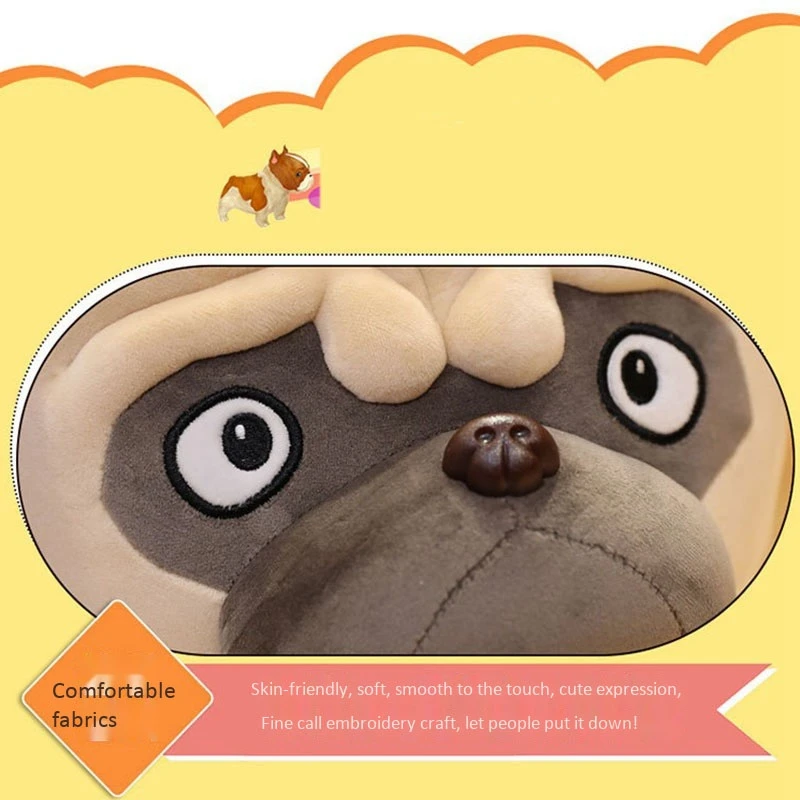 

Plush Pug Toys Simulation Dog Doll Soft Stuffed Animal Shar Pei Pug Plush Pillow Kids Toy Soft Lifelike Cartoon