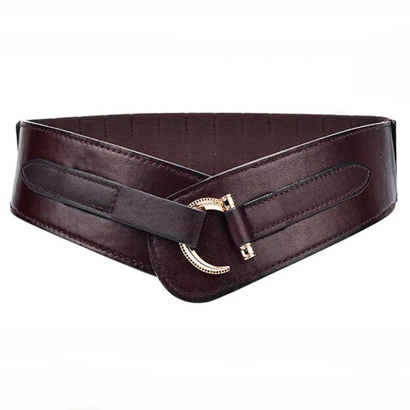 

Hot Fashion Women Belt Luxury For Women Stretchy Corset Waistband Full PU Leather Belt Popular Ladies Belt Wide Waist Elastic