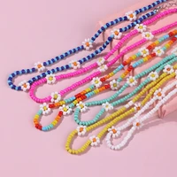 2pcs bohemian style ladies choker necklace creative fashion bohemian beaded necklace bead choker jewelry accessories