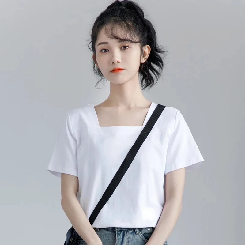 

Tops gray T Shirt Women Short Sleeve Tshirt Women T Shirt Cotton Tee Shirt Femme