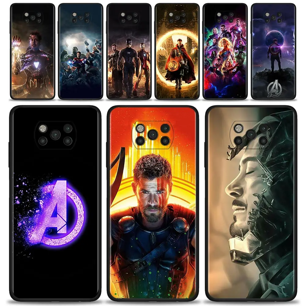 Чехол с супергероями Marvel мстители для Xiaomi POCO X3 M3 Pro NFC F3 GT F1 чехол Mi Civi 11T 10T 9T 11 Note 10