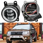 2X противотуманные фары, светодиодсветодиодный противотуманные светильник для Renault Duster, Megane 2, Megane 3, Koleos, Fluence L30, Kangoo, Thalia, Logan, Sandero, Clio IV, противотуманные фары