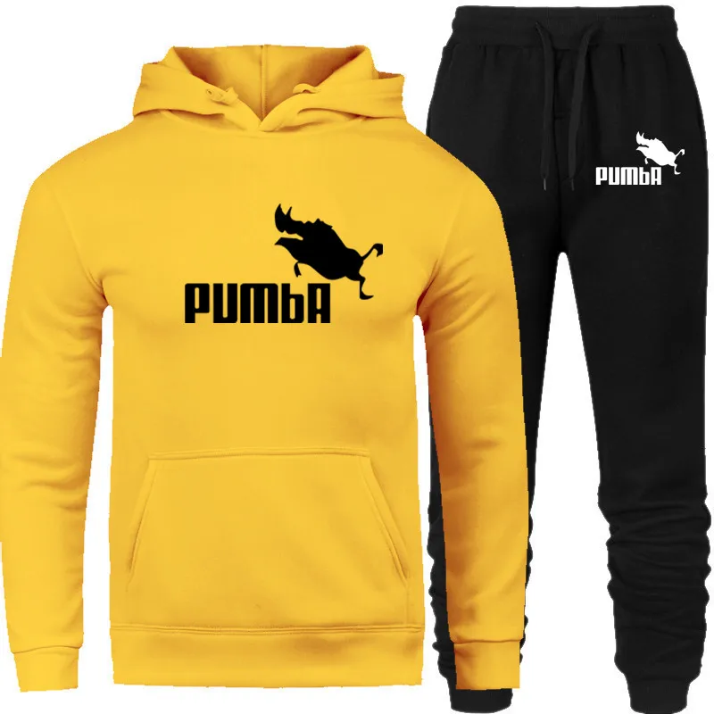 PUMBA 2020 новая мода мужские толстовки костюмы брендовый спортивный костюм для