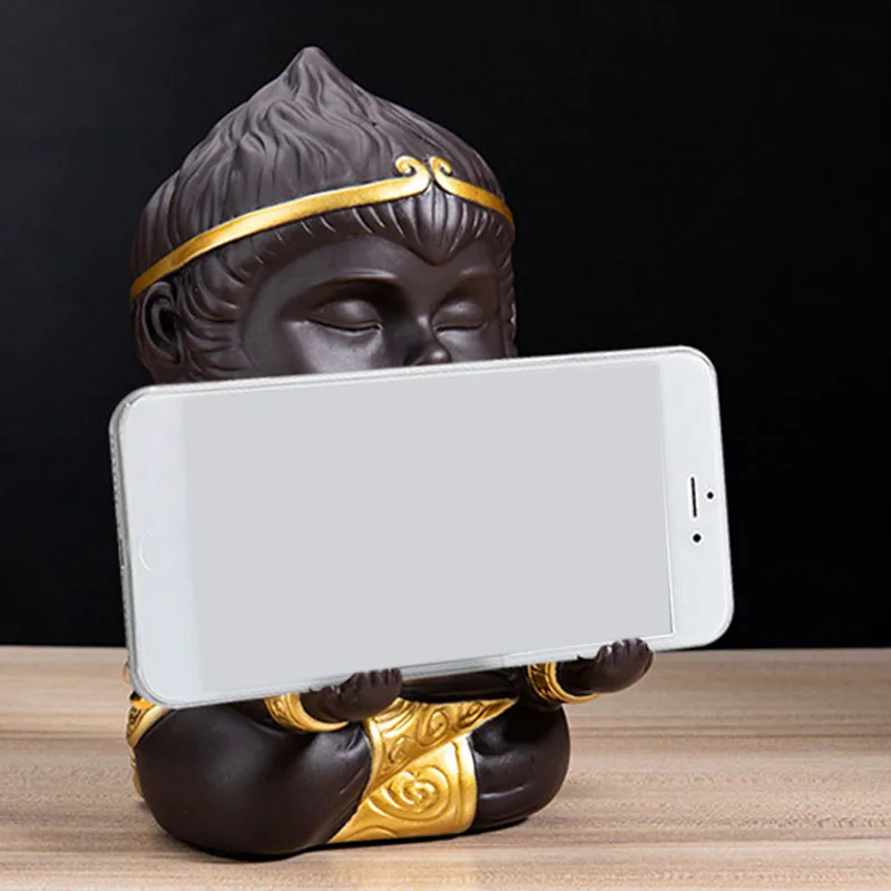 

TWS Wireless Bluetooth Speaker Stereo Pairing Speaker Phone Holder Protable Creativity Monkey Image Speaker Home Furnishings