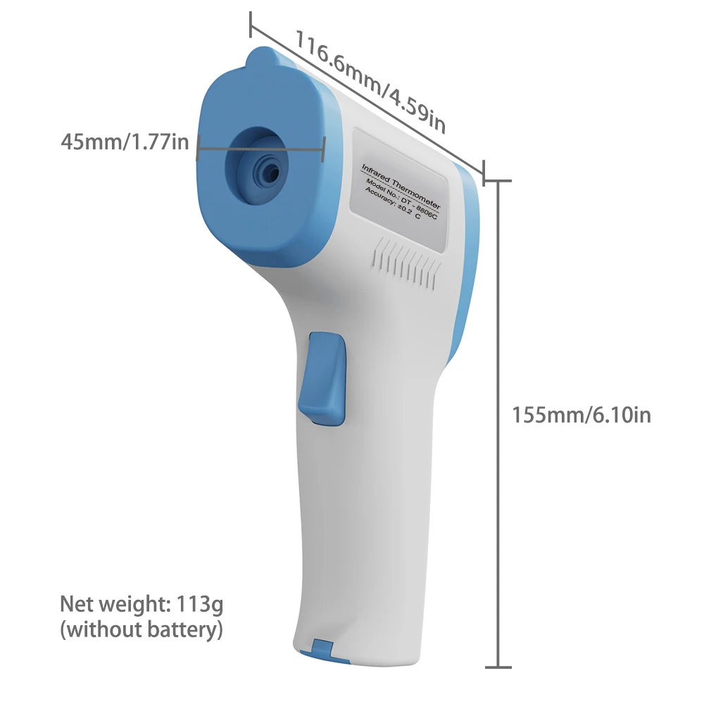 

Infrared Thermometer Forehead Thermometer Non Contact Thermometers LCD Display High Precision Handheld Baby Temperature Meter