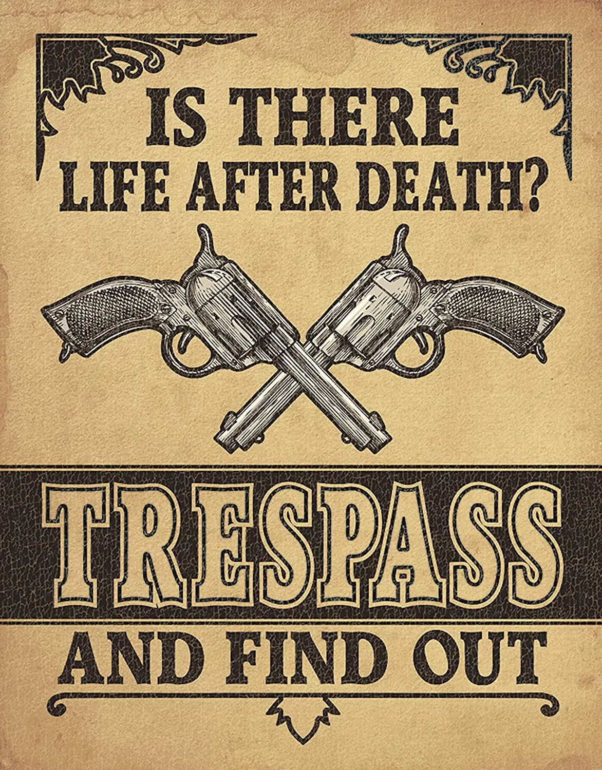 

Desperate Enterprises Life After Death Tin Sign, 12.5" W x 8" H