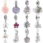 Женское ювелирное изделие из серебра 925 пробы, с подвесками в виде орхидеи, сердца, лотоса, цветка, семейного дерева