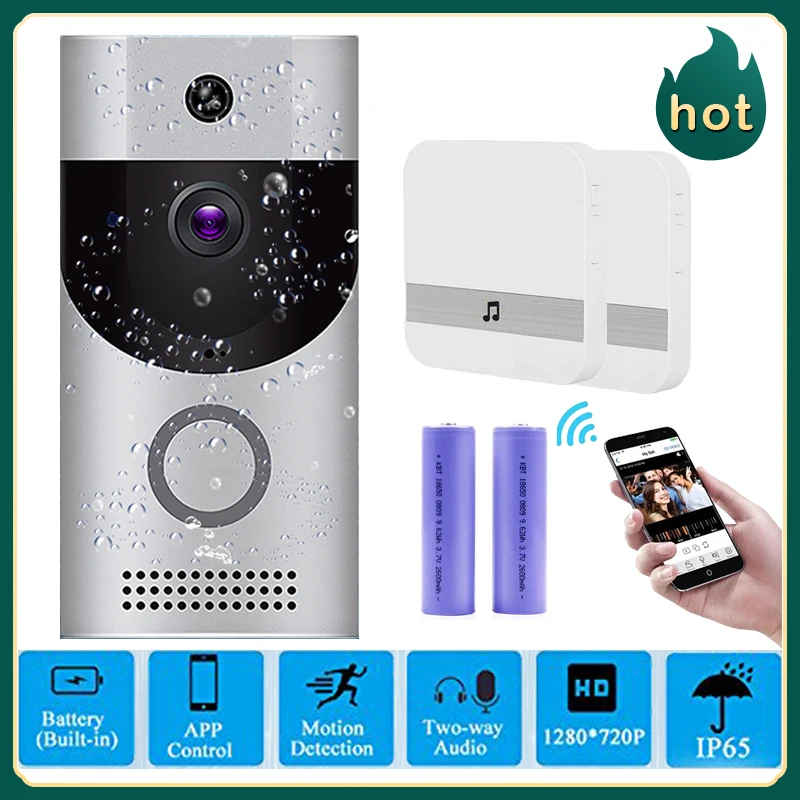 Умный дверной звонок HD с Wi Fi беспроводной Видеозвонок для квартир телефона
