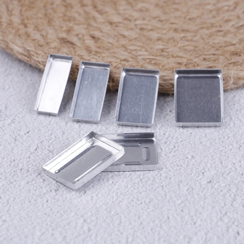 10 шт. алюминиевые квадратные пустые кастрюли для теней век Палетка пигментов