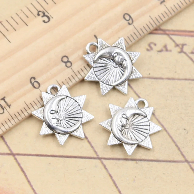 

Подвески в виде Луны, солнца, солнечного света, 20 шт., 16x1, 6 мм, подвески, антикварные ювелирные изделия, сделай сам, ручная работа