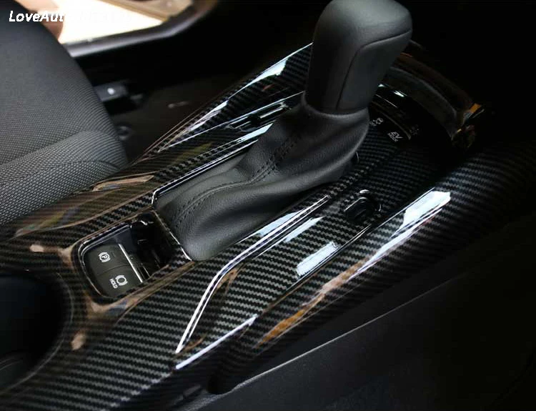 Автомобильный ABS хромированная рамка держателя стакана воды Шестерни Панель стояночного тормоза Накладка аксессуары для Защитные чехлы для сидений, сшитые специально для Toyota Corolla